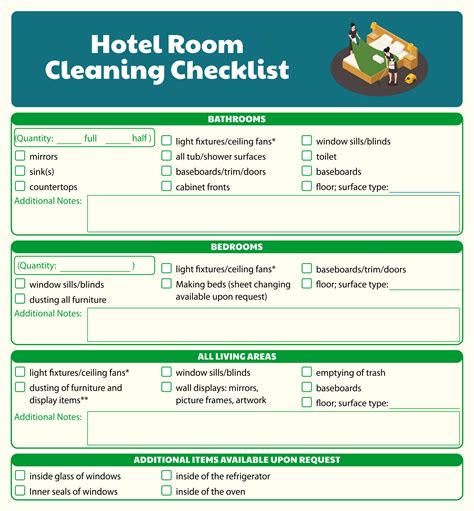 Housekeeping Checklist Template For Hotels