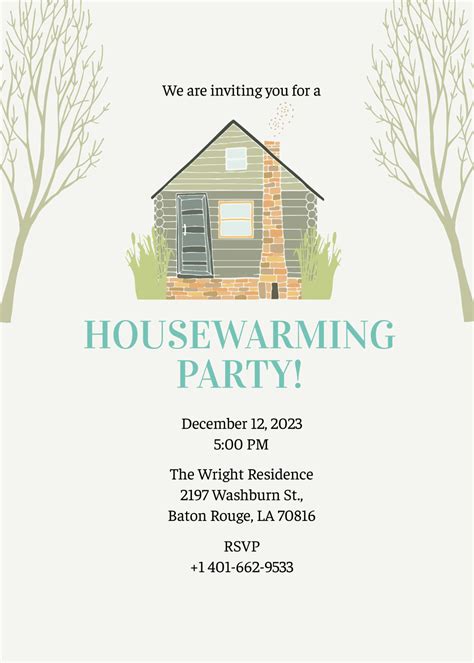 Housewarming Party Invitation Template