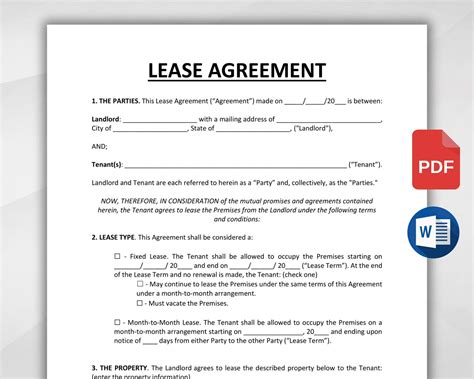 Housing Contract Template