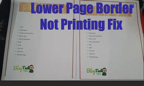 How Do You Fix A Border Outside The Printable Area