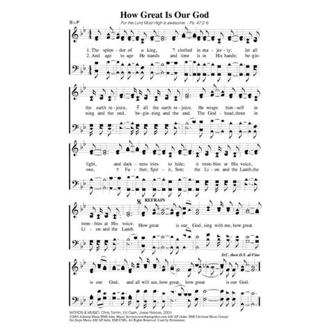 How Great Is Our God Free Printable Tablature