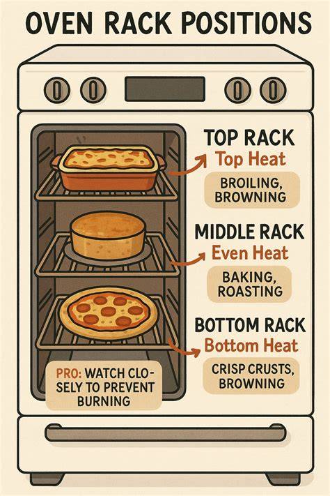 How Oven Broiler Elements Deliver Direct Heat rack position guide