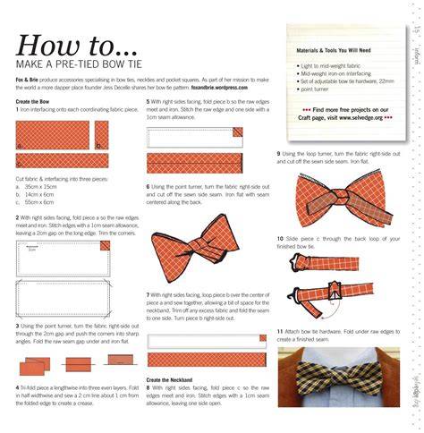 How T Omake A Bow Tie Printable Instructions