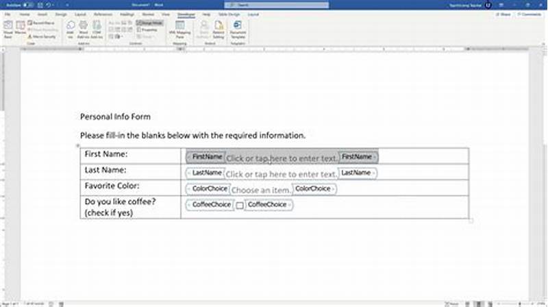How To Add A Form In Word