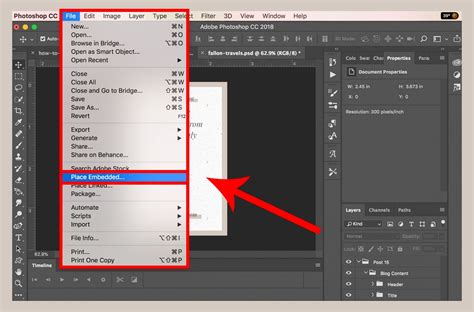 How To Add A Photo To Photoshop Cc Template