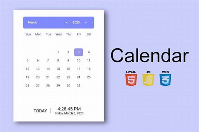 How To Add Calendar In Html Code