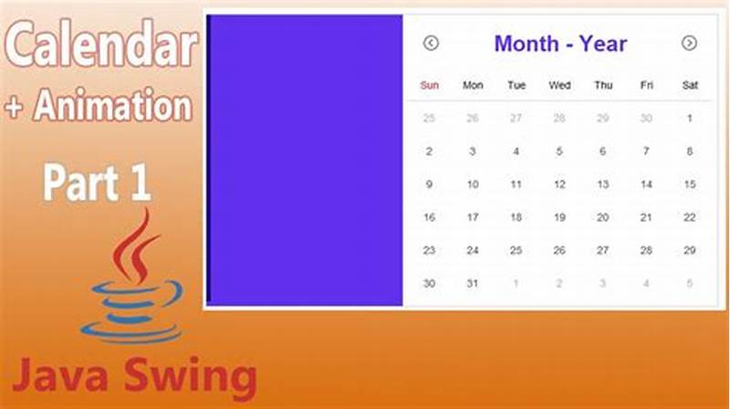 How To Add Calendar In Java Swing