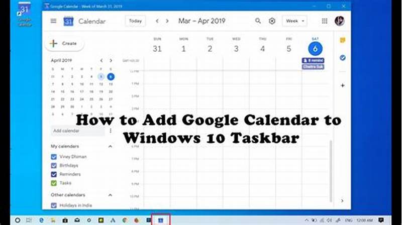 How To Add Google Calendar To Taskbar