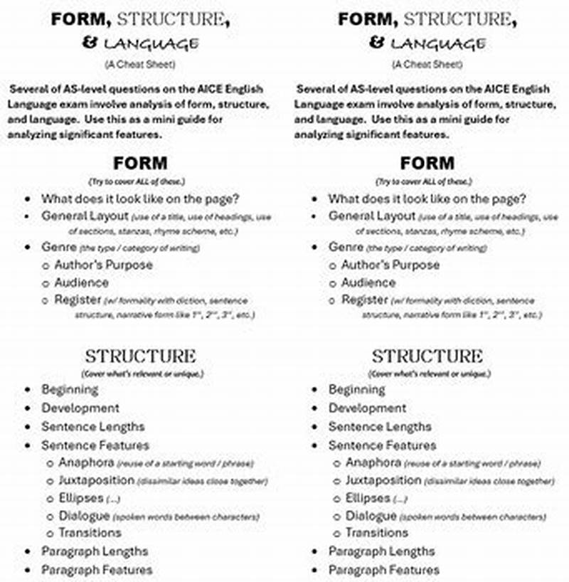 How To Analyze Form Structure And Language