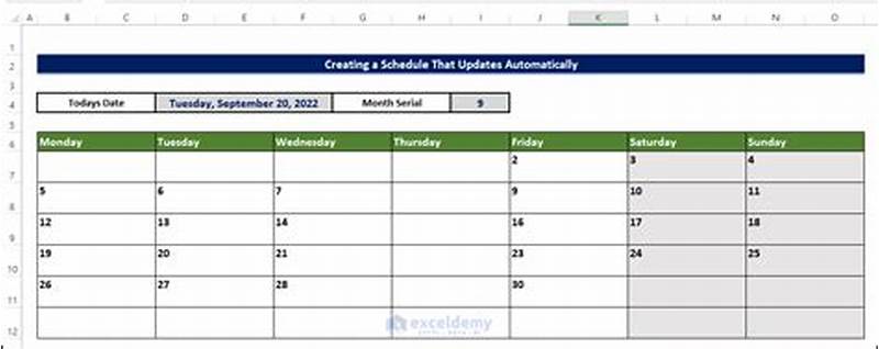 How To Automatically Update Calendar In Excel