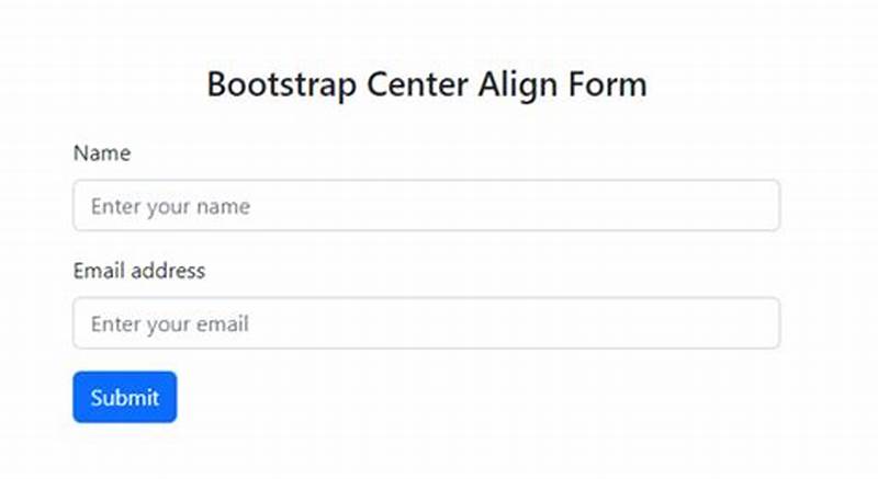 How To Center A Form In Bootstrap
