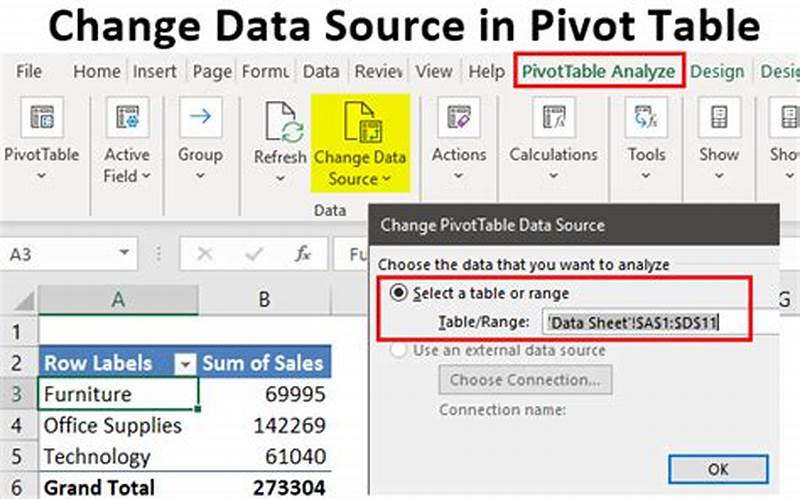 How To Change Pivot Chart Data Source