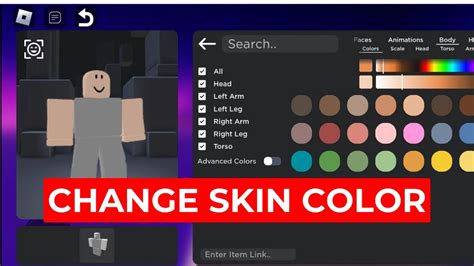 How To Change Skin Color Catalog Avatar Creator