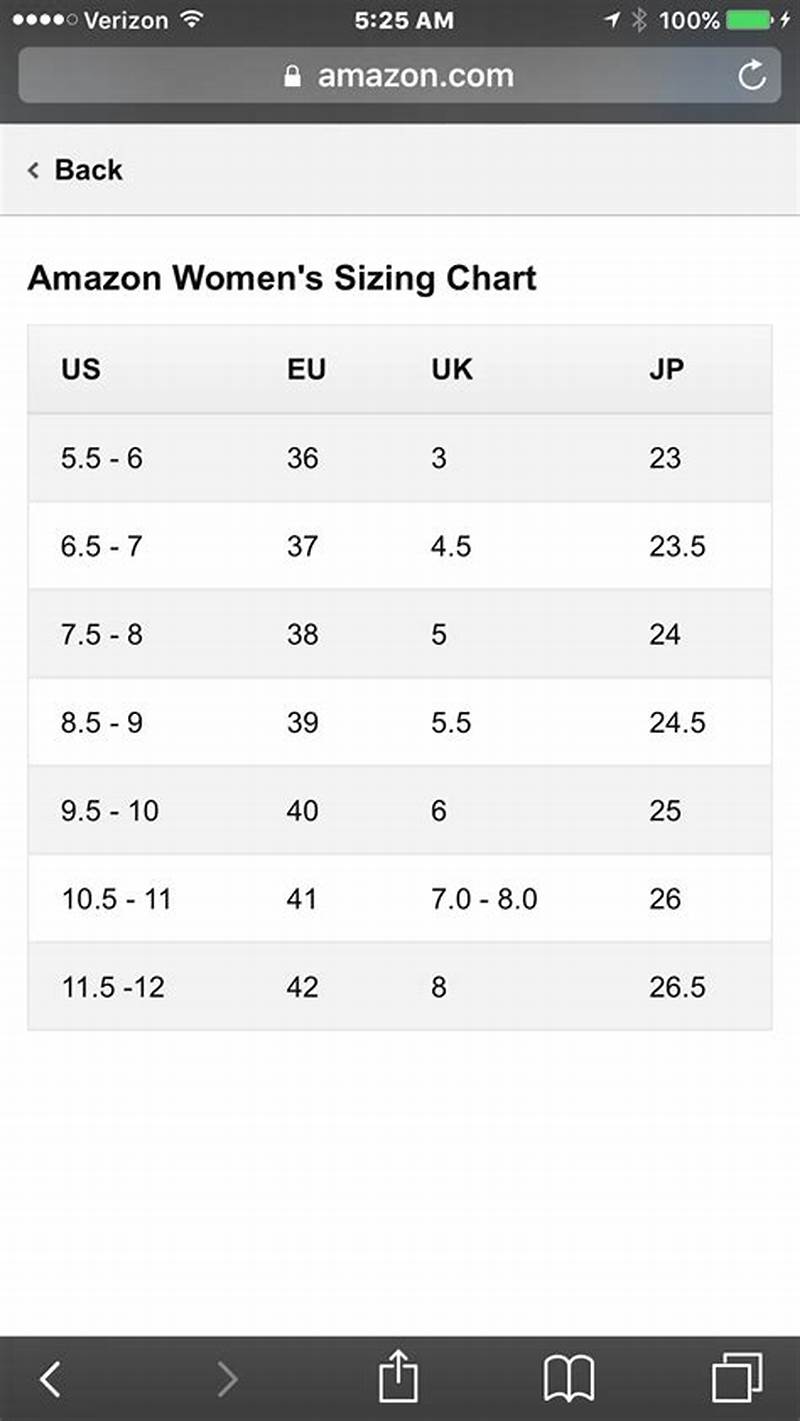 How To Check Size Chart In Amazon
