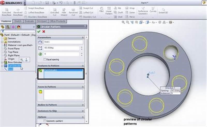 How To Circular Pattern In Solidworks