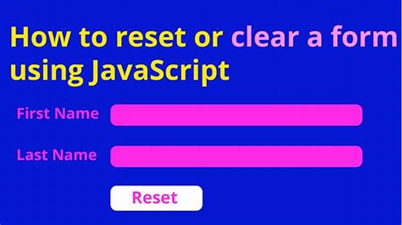 How To Clear A Form In Javascript