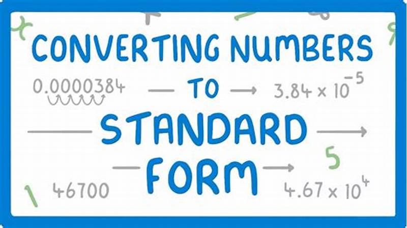 How To Convert Into Standard Form