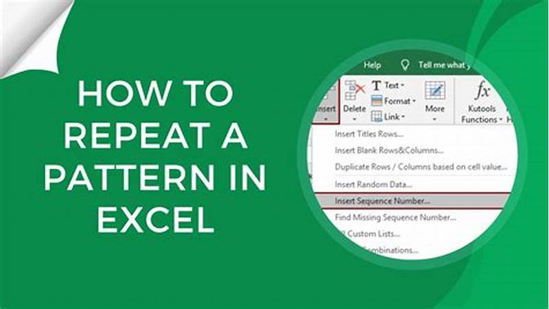 How To Copy A Pattern In Excel