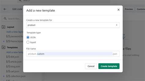 How To Create A New Product Template In Shopify