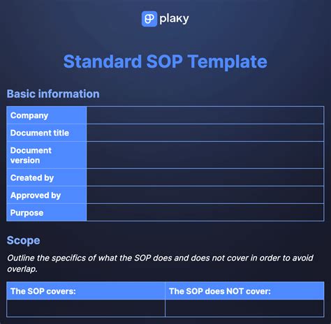 How To Create A Sop Template