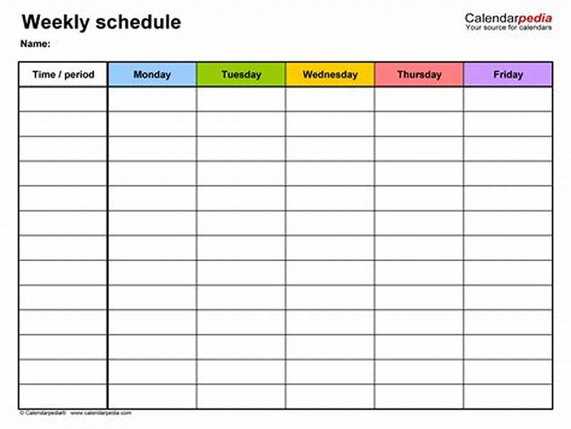 How To Create A Weekly Calendar