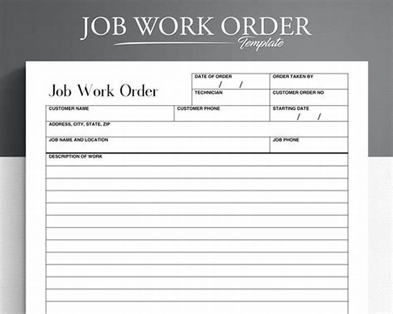 How To Create A Work Order Form