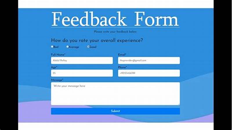 How To Create Feedback Form In Html