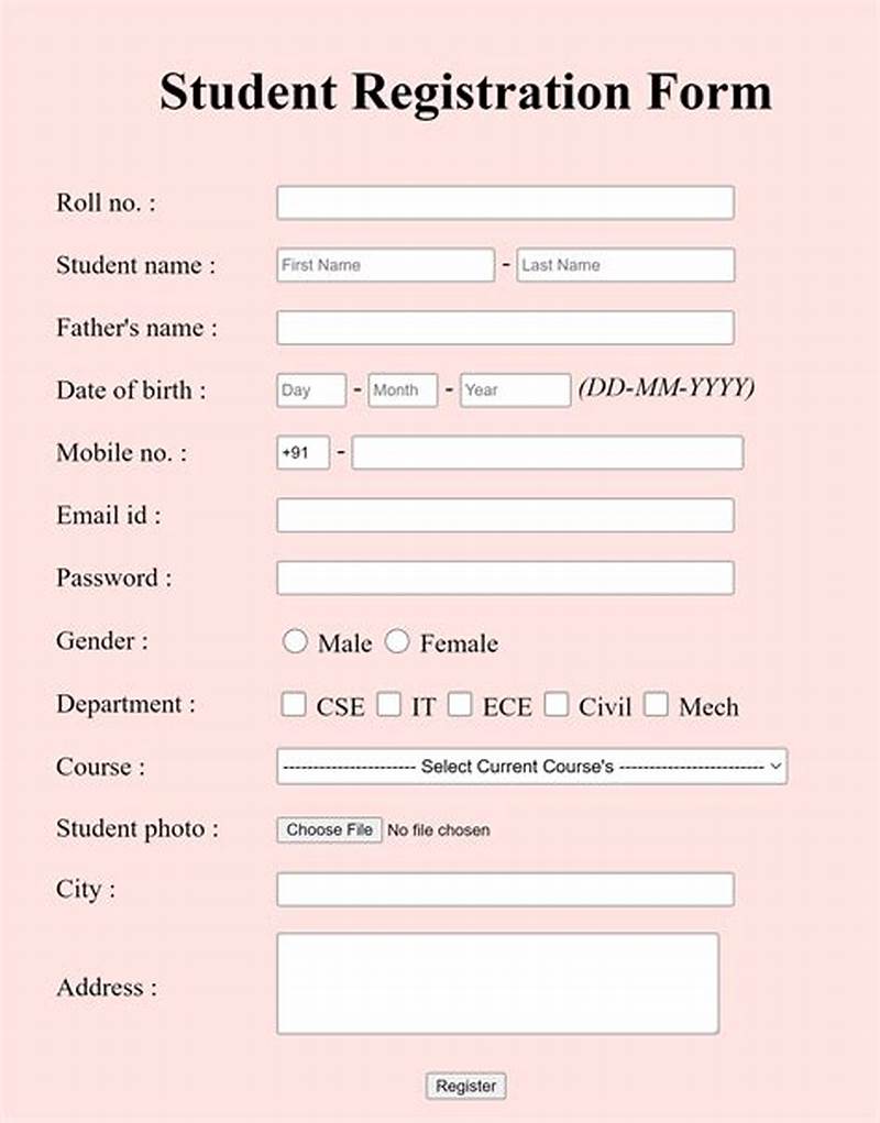 How To Create Registration Form In Html