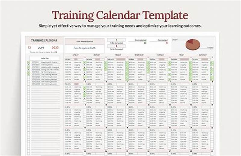 How To Create Training Calendar In Excel