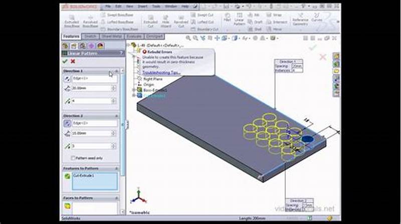 How To Do Linear Pattern In Solidworks