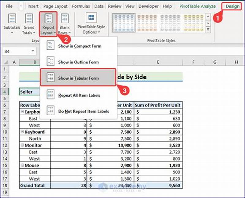 How To Do Tabular Form In Excel