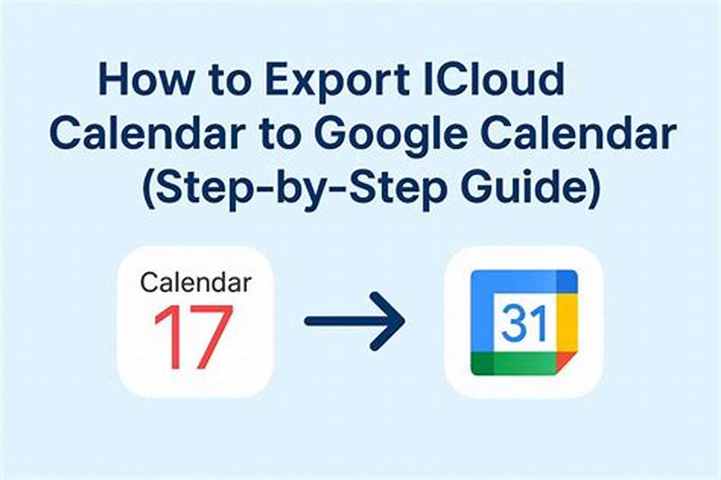 How To Export Calendar From Icloud