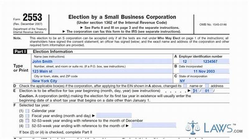 How To File Form 2553