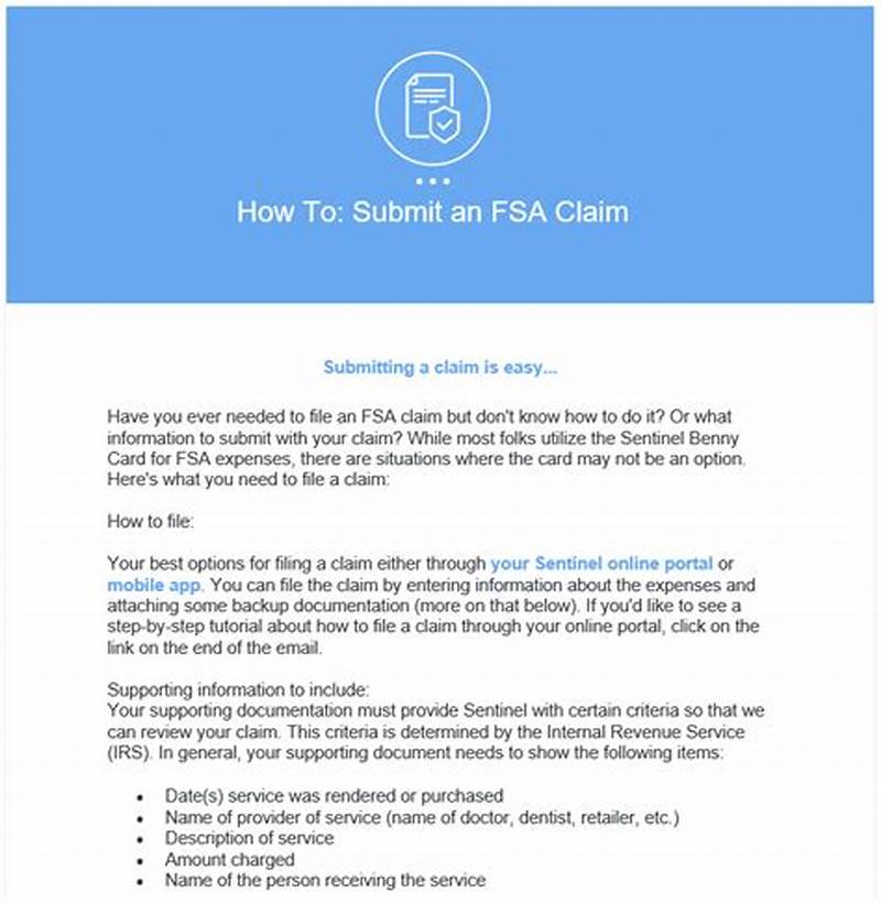 How To File Fsa Claim