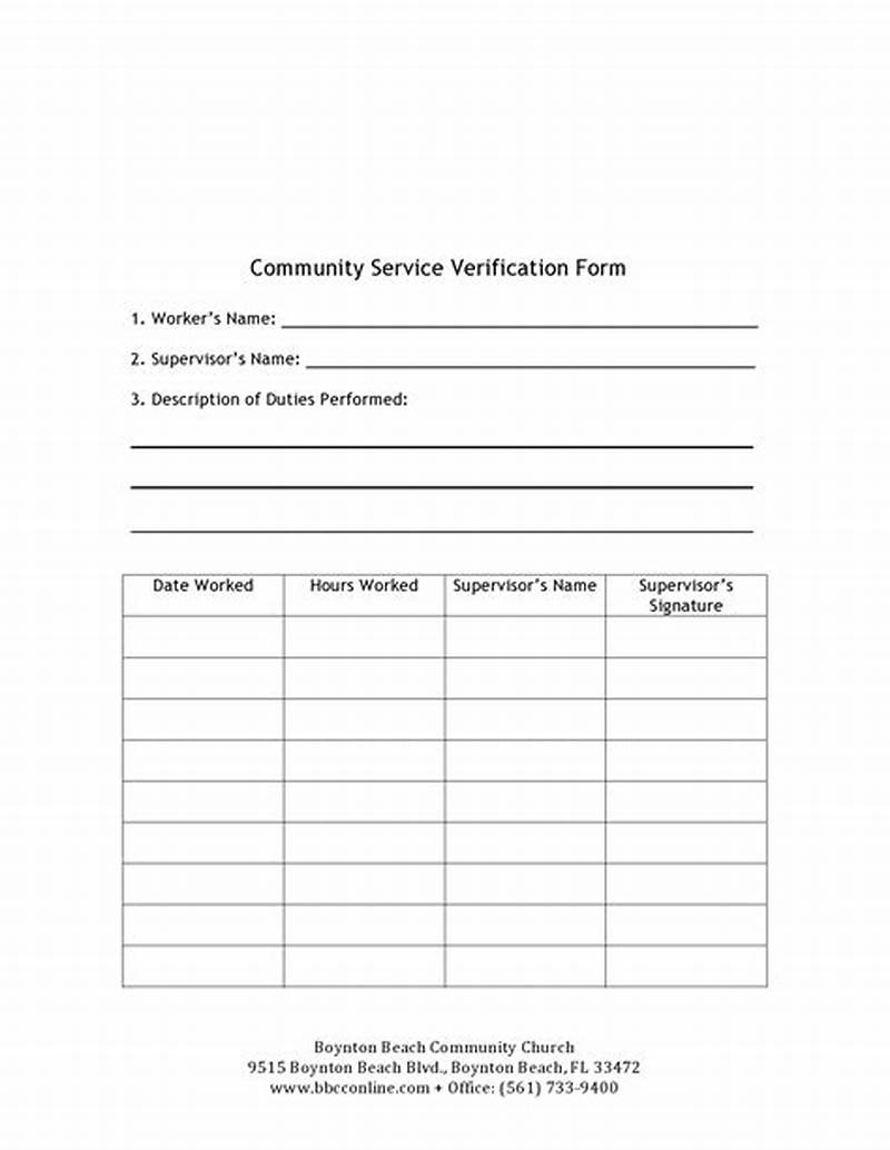 How To Fill Out Community Service Form