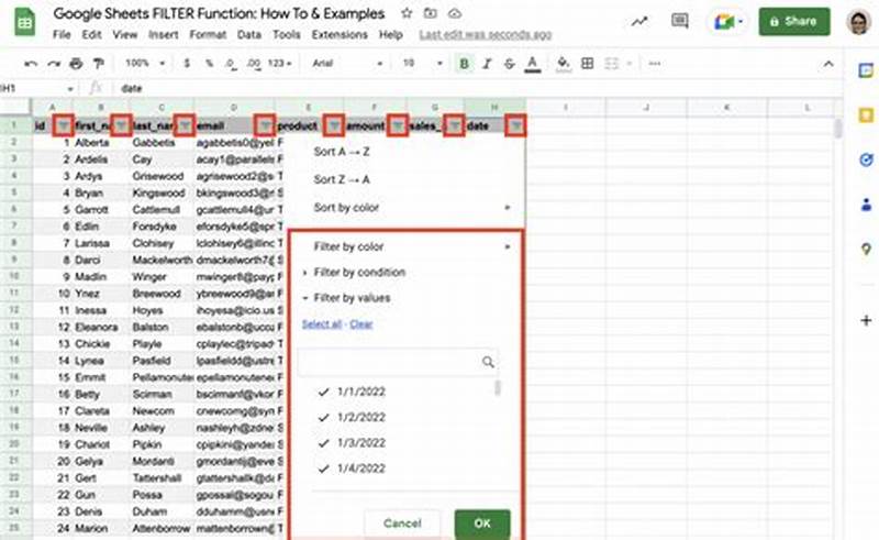 How To Filter Chart In Google Sheets