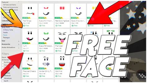 How To Get Free Faces In Catalog