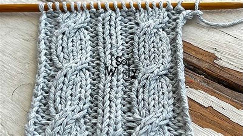 How To Knit A Cable Pattern