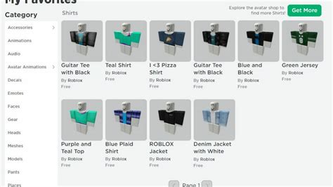 How To Look For Favorite Catalog Clothing Roblox