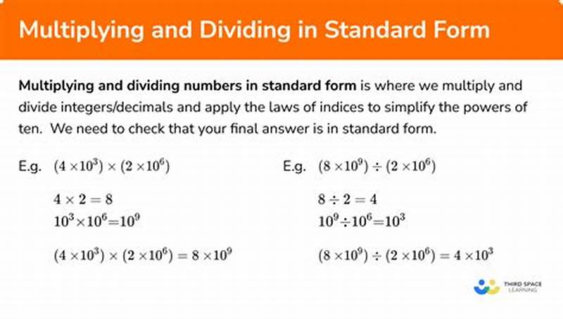 How To Multiply Numbers In Standard Form