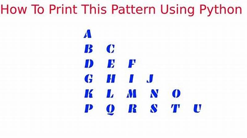 How To Print Alphabet Pattern In Python