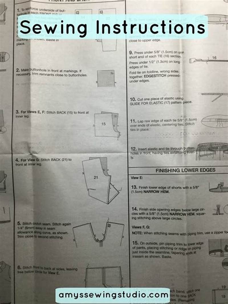 How To Read Sewing Pattern Instructions