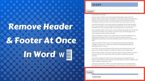 How To Remove A Footer From A Template In Word