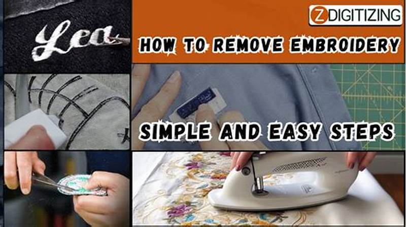 How To Remove Embroidery Pattern From Fabric