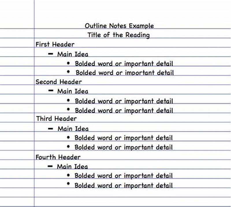 How To Take Notes In Outline Form