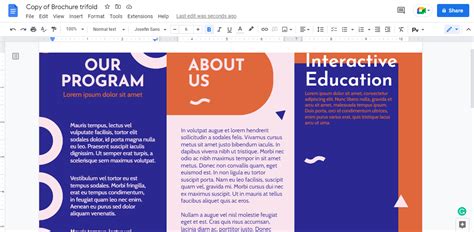 How To Use A Brochure Template On Google Docs