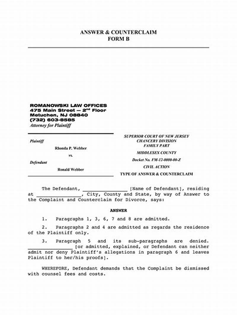 How To Write Counter Claim