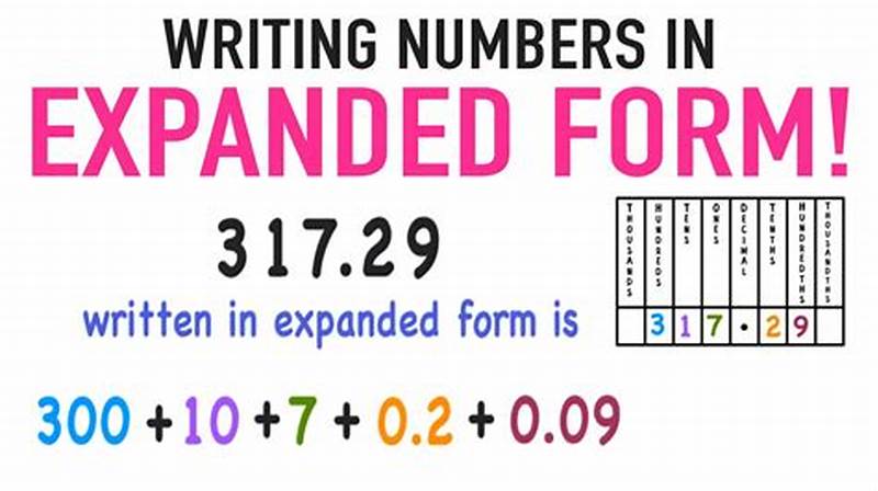 How To Write Decimals In Expanded Form
