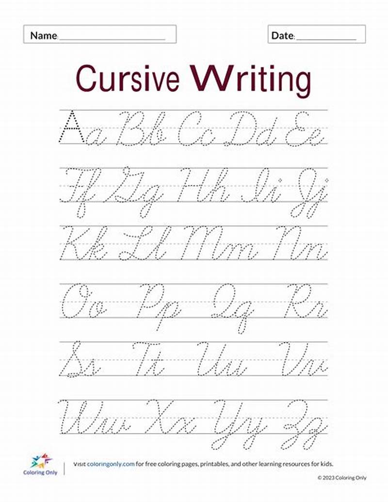 How To Write In Cursive Printable Worksheet