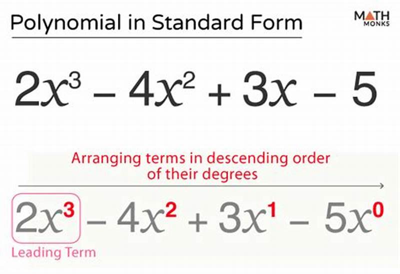 How To Write In Standard Form Polynomial